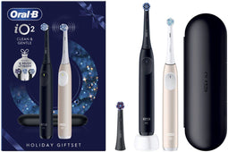 Oral-B iO2 - Elektrische Tandenborstel - 3D magnetisch - Zwart & Roze (2 stuks)