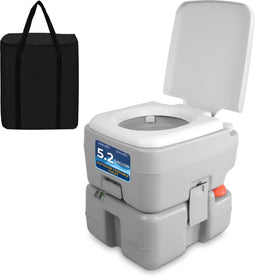 SereneLife Draagbaar Toilet, 20 Liter portabletoilet met CHH Pomp & Niveau Indicator, 100-120 Spoelingen