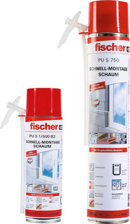 Fischer S 750 PU Adapterschuim - 1K PU-schuim - Geluidsisolatie 63 dB - Beige (750 ml)