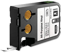 Dymo XTL 300/XTL 500 - Universeel vinyl - Weerstand tegen vocht en chemicaliën - Zwart op wit