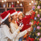 Kerstballen set van 100 - kunststof - mat glanzend glitters - 10 designs - roze (100 stuks)