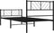 vidaXL - Bedframe - met - hoofd- - en - voeteneinde - metaal - zwart - 100x200 - cm