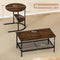 Coast Salontafel Set van 2 - Ovale en Ronde Bijzettafel - Bruin (2 stuks)