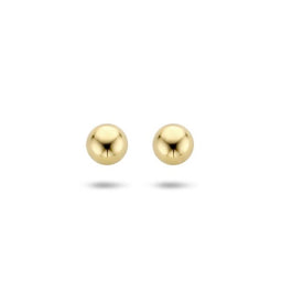 Sparkle14 Bol oorknoppen - 4 mm - 14K goud