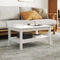 vidaXL - Salontafel - 80x50x40 - cm - massief - grenenhout - wit