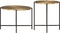vidaXL - Salontafels - 2 - st - metaal - messing - en - zwart