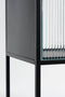 Mica Decorations Clifton Opbergkast met Deuren - L38 x B35 x H90 cm - Metaal - Zwart