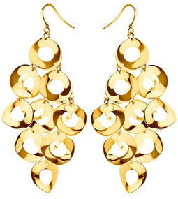 Casa Jewelry Shadow - Oorhangers - Goud Verguld - 8 cm