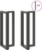 vidaXL - Bartafelpoten - 2 - st - T-vormig - 40x35x(100-101) - cm - staal - antraciet