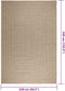 vidaXL - Vloerkleed - ZIZUR - beige - binnen - en - buiten - 240x340 - cm - jute - look