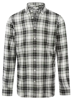 McGregor 5108 MM252.6001.12 - Flanellen Overhemd - 100% Katoen - Groen/Grijs/Wit geruit (Winter Sage) - XL