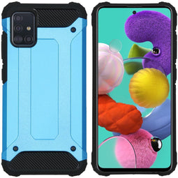 iMoshion Hoesje Geschikt voor Samsung Galaxy A51 Hoesje - iMoshion Rugged Xtreme Backcover - Lichtblauw
