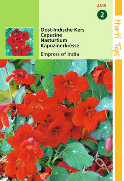 2 stuks - Hortitops - Tropaeolum Majus Nanum Empress Of India