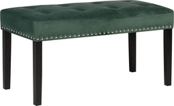 Beliani YORKTON - Hocker - Groen - Fluweel