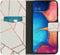 iMoshion Hoesje Geschikt voor Samsung Galaxy A20e Hoesje Met Pasjeshouder - iMoshion Design Softcase Bookcase - Wit / Meerkleurig / Goud / White Graphic