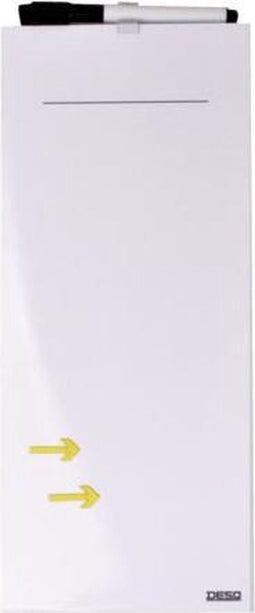 Whiteboard DesQ memo 15x35cm randloos + marker - pijlen