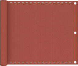 vidaXL - Balkonscherm - 75x400 - cm - HDPE - terracottakleurig