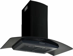 vidaXL Wandafzuigkap 756 m³/u 90 cm roestvrij staal zwart