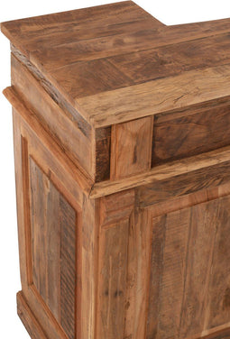 J-Line barkast 2 Lades - gerecycleerd hout - naturel