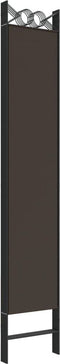 vidaXL - Kamerscherm - met - 5 - panelen - 200x220 - cm - stof - bruin
