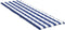 vidaXL - Ligbedkussen - gestreept - oxford - stof - blauw - en - wit