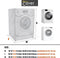 Hoes voor wasmachine/warmtepompdroger, waterdicht, voorlader, wasmachine, hoes, zilver, zonwerend, stofdicht, verdikt XL