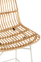 J-Line Barstoel Ema Rotan/Metaal Naturel/Wit