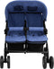 vidaXL - Tweelingkinderwagen - staal - marineblauw