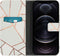 iMoshion Hoesje Geschikt voor iPhone 12 Pro / 12 Hoesje Met Pasjeshouder - iMoshion Design Softcase Bookcase - Wit / Meerkleurig / Goud / White Graphic