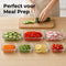 Five Stars® Glazen Vershoudbakjes - Set van 12 - Luchtdicht - 1040 ml & 370 ml (12 stuks)