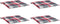 vidaXL - Tuinstoelkussens - 4 - st - 50x50x3 - cm - oxford - stof - ruitpatroon - rood