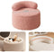Ceruzo Kinderpoef - Opbergstoel - Zachte rugsteun - Ø 35 cm - Roze
