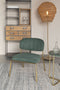 ANLI STYLE LOUNGE CHAIR JOLIEN GOLD/DARK GREEN