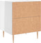 vidaXL - Nachtkastje - 40x35x47,5 - cm - bewerkt - hout - hoogglans - wit