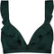 Beachlife Rich Green Ruffle bikinitop - Voorgevormd met beugel - Verstelbare schouderbandjes - Groen