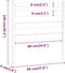 vidaXL - Hoofdbord - 96x4x100 - cm - massief - grenenhout - wit