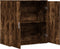 vidaXL - Dressoir - 79x38x80 - cm - bewerkt - hout - gerookt - eikenkleurig