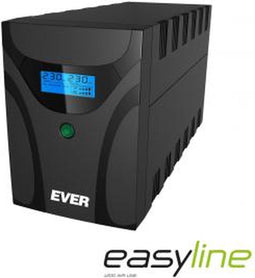 Ever EASYLINE 1200 AVR USB - UPS 1,2 kVA 600 W - Sinus - Zwart
