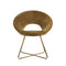 Light & Living Stoel Charlie - Karamel/Goud - Velvet