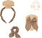 Mrs Ertha Haaraccessoires - Haarband + Scrunchie + Clip met strik - Olive