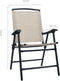 vidaXL - Tuinstoelen - inklapbaar - 2 - st - textileen - crème