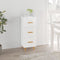 vidaXL - Dressoir - 34,5x34x90 - cm - bewerkt - hout - hoogglans - wit