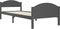 vidaXL - Bedframe - massief - grenenhout - donkergrijs - 100x200 - cm