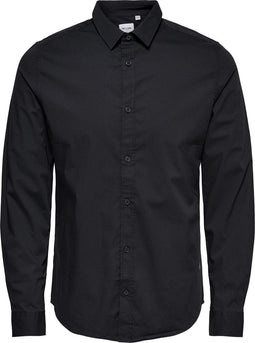 Only & Sons Alfredo - Heren Overhemd - Lange mouwen - Effen kleur - Maat S