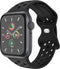 imoshion Sport⁺ bandje - Geschikt voor Apple Watch 1, 2, 3, 4, 5, 6, 7, 8, 9, 10, SE, Ultra (2) - 44/45/46/49 mm - Zwart - S/M