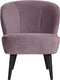 WOOOD Sara Fauteuil - Velvet - Warm Lila - 59x71x70