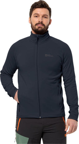 Jack Wolfskin BAISELBERG FZ M - Heren Outdoorvest - Zacht elastisch fleece - Nachtblauw (2023)