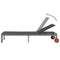 vidaXL - Ligbed - met - wieltjes - poly - rattan - zwart