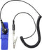 TRU COMPONENTS ESD-armband Blauw, Zwart Incl. aardingskabel Drukknop 9.52 mm (3/8)