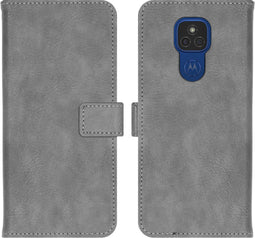 iMoshion Hoesje Geschikt voor Motorola Moto G9 Play / Moto E7 Plus Hoesje Met Pasjeshouder - iMoshion Luxe Bookcase - Grijs